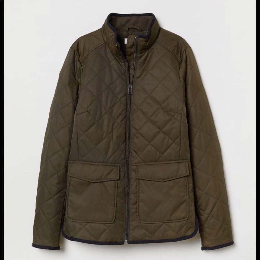 H&M Quilted Olive Green Jacket 2